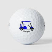 Blue Golf Buggy Design Golfballen (Voorkant)