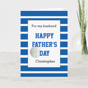 Blue Golf Vaderdag Husband Kaart