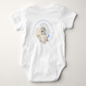 Blue Goodnight Westie met kaars Romper (Achterkant)