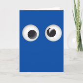 Blue Googly Eyes Joyeuse carte d'anniversaire (Devant)