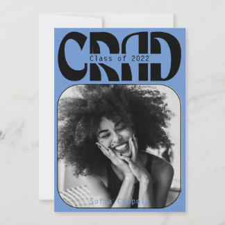 Blue Gothic modern Typography Afstuderen 2022 Invi Kaart