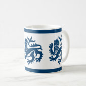Blue Gothic Revival Lions Mok (Voorkant rechts)