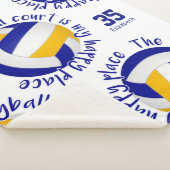 blue gouvolleybalhof gelukkig plaats typografie sherpa deken (3/4)