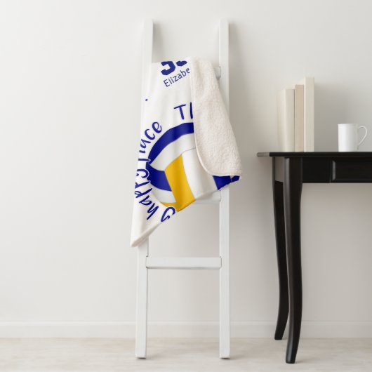 blue gouvolleybalhof gelukkig plaats typografie sherpa deken (In situ)