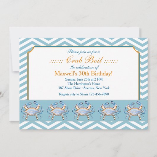 Blue Grab Parade Invitation Kaart (Voorkant)