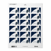 Blue Graceful Bride Return Address Label (Full Sheet)