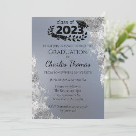 Blue Gradient Afstuderen Celebration Kaart