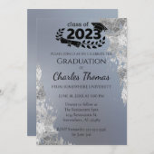 Blue Gradient Afstuderen Celebration Kaart (Voorkant / Achterkant)