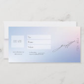 Blue Gradient Business Cadeaubon Kaart (Voorkant)