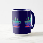 Blue Gradient Coffee Break Mok (Voorkant rechts)