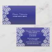 Blue Gradient Damask Visitekaartje (Voorkant / Achterkant)