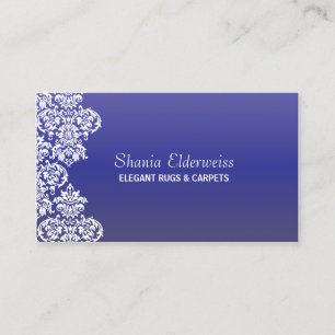 Blue Gradient Damask Visitekaartje