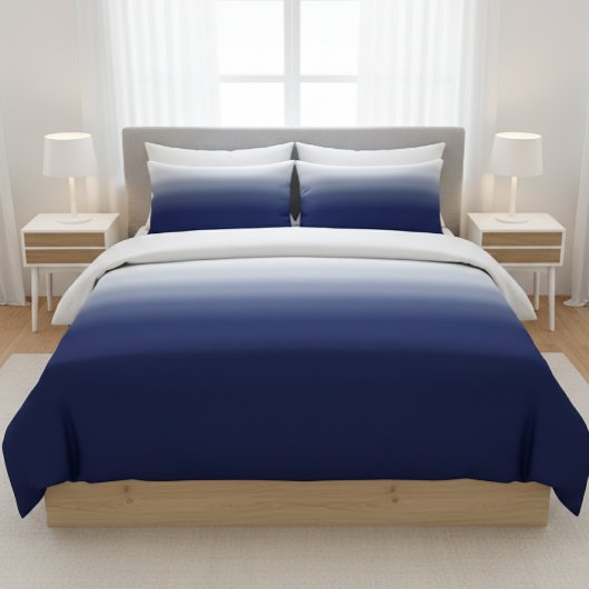 Blue Gradient Fleece Blanket - Modern Eclectic Deken