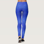 Blue Gradient Net Pattern 01 Bue Lines Leggings (Achterkant)