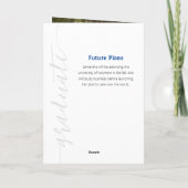 Blue Graduate Script Modern Photo Invitation (Dos)