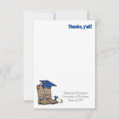Blue Graduation Cap and Cowboy Boot Bedankkaart (Voorkant)
