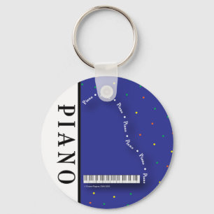 Blue Grand Piano-Sleutelhanger Sleutelhanger