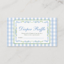 Blue Grandmillenial Baby Shower Diaper Raffle
