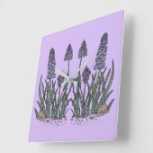 Blue Grape Hyacinth Vierkante Klok (Hoek)
