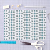 Blue Graphic Floral Pattern Tissuepapier (Craft)