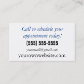 Blue Graphic Massage Therapist Logo Visitekaartje (Achterkant)