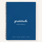 blue gratitude journal classique marine (Devant)