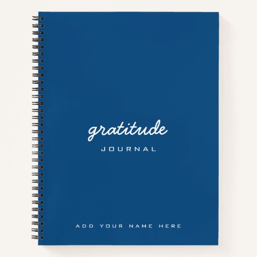 blue gratitude journal classique marine (Devant)