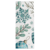 BLUE & GRAY CHRISTMAS BALLS & BOWS WIJN CADEAUTAS (Achterkant)