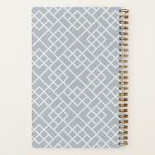 Blue Gray | Coastal Bamboo Trellis Personalized Notitieboek (Achterkant)