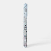 Blue Gray Contemporary Abstract Design iPhone 16 Hoesje (Rechterkant)