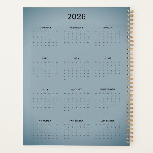 Blue Gray Planner (Achterkant)