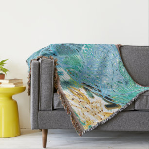 Blue Great Barrier Reef Echinoderms VINTAGE Deken