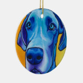 Blue Great Dane Oranment Keramisch Ornament (Rechts)