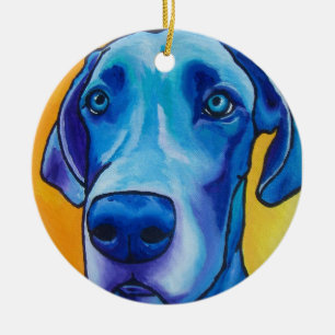 Blue Great Dane Oranment Keramisch Ornament