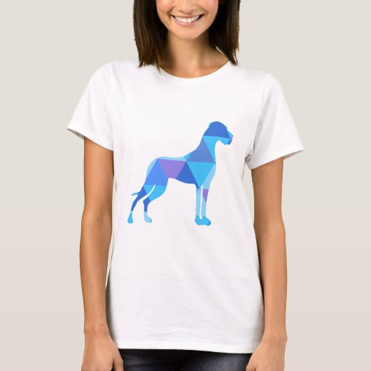 Blue Great Dane Triangulus T-shirt (Voorkant)