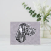 Blue Great Dane Uncropped Event of Party Kaart (Staand voorkant)