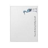 Blue Great Heron/Personalized Notitieblok (Gedraaid)