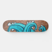 Blue Great Wave Graffiti op maat Skateboard (Horizontaal)