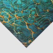 Blue Green Abstract marmer-document Tissuepapier (Detail)