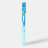 Blue green abstract surf up-phone case (Achterkant / Rechts)