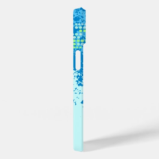 Blue green abstract surf up-phone case (Achterkant / Rechts)