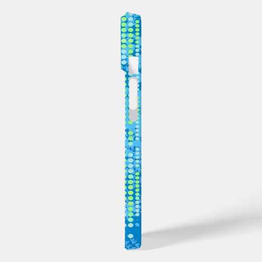 Blue green abstract surf up-phone case (Achterkant / Links)