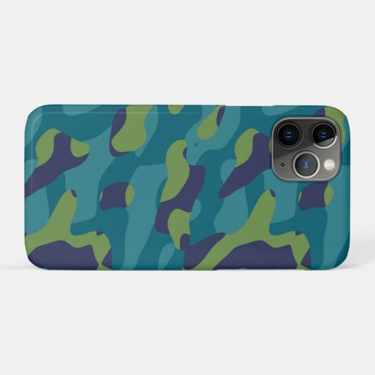 Blue Green and Teal Camo Abstract Case-Mate iPhone Case (Achterkant (horizontaal))
