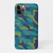Blue Green and Teal Camo Abstract Case-Mate iPhone Case (Achterkant)