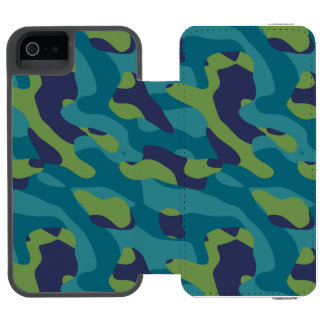 Blue Green and Teal Camo Abstract