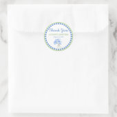 Blue, Green and White Personalized Baptism Sticker (Tas)