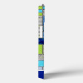 Blue Green Art Deco-Glas in lood Case-Mate iPhone Case (Achterkant / Rechts)