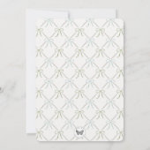 Blue & Green Bows Baby shower Uitnodiging (Achterkant)