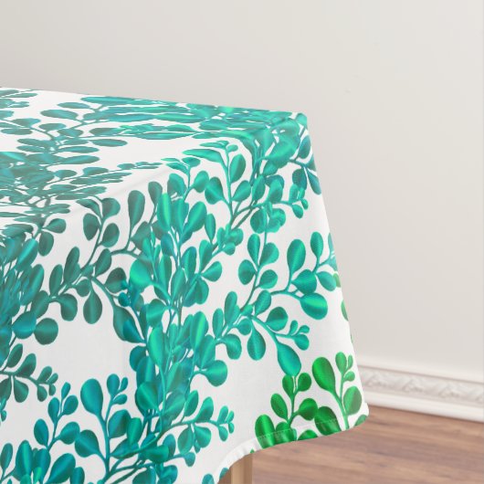 Blue Green Boxwood Branches Tablecloth Tafelkleed (Voorbeeld)