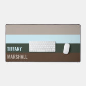 Blue Green Brown Stripes Nom du Motif (Clavier et souris)